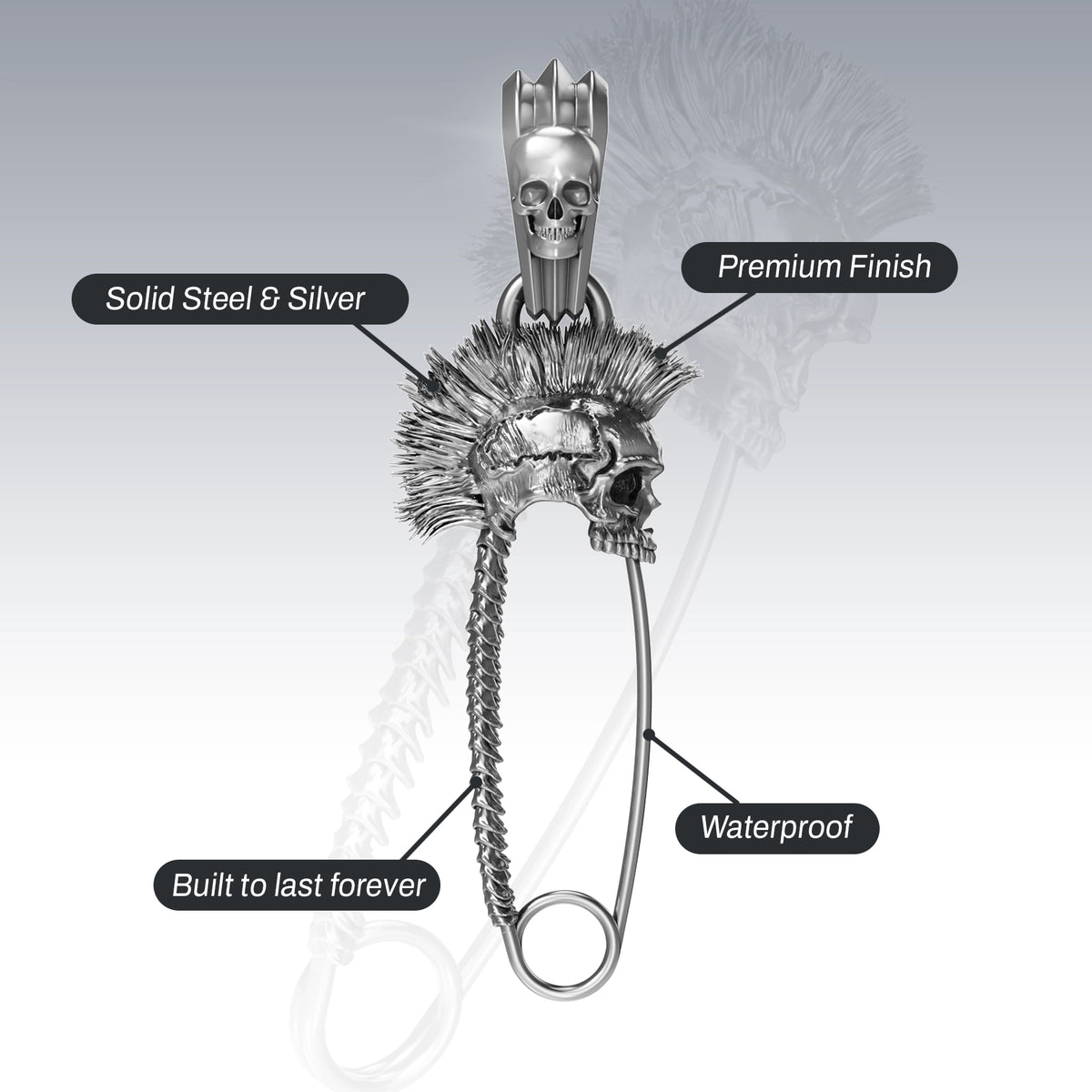 PUNK SAFETY PIN PENDANT