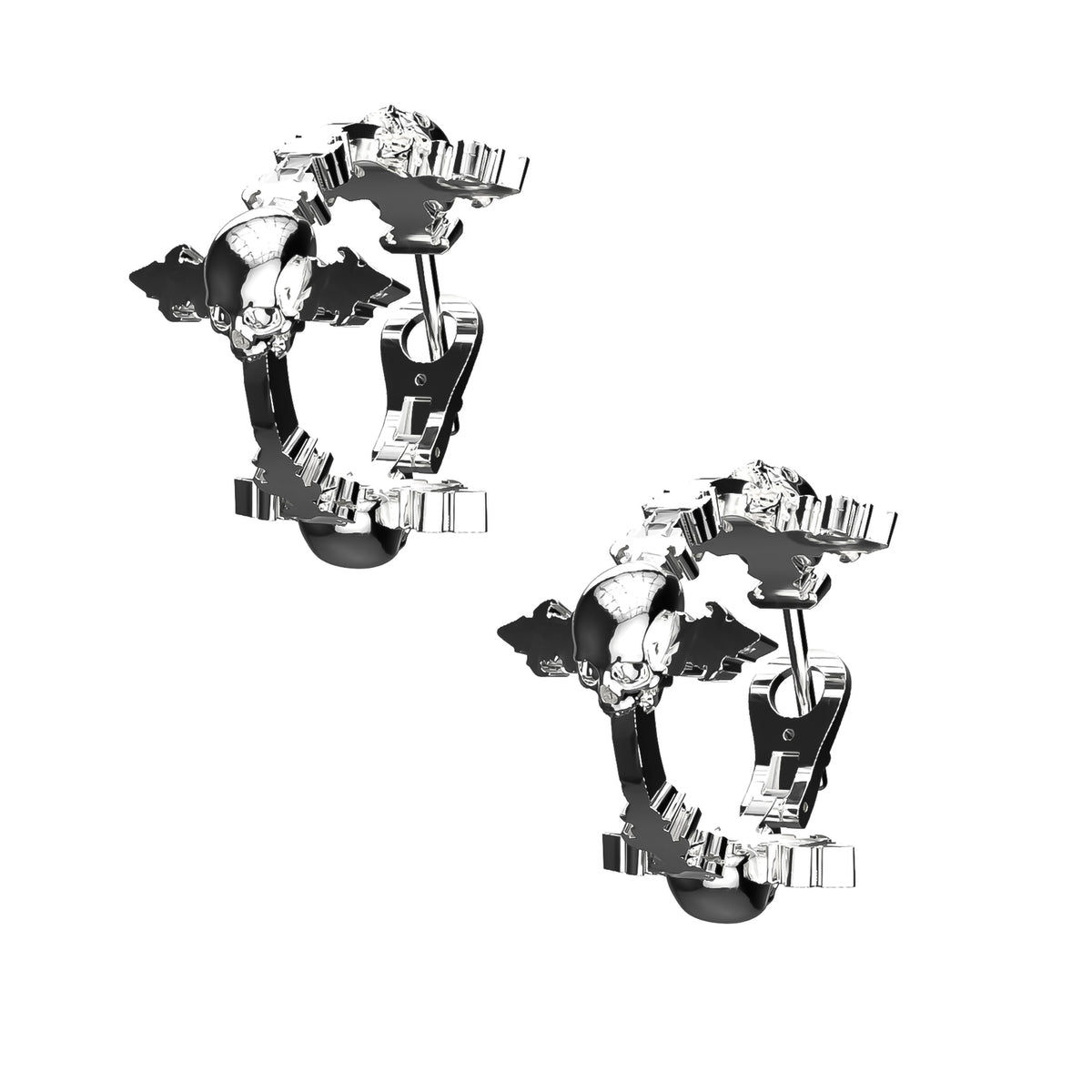 TRIPLE DYT HOOP EARRING