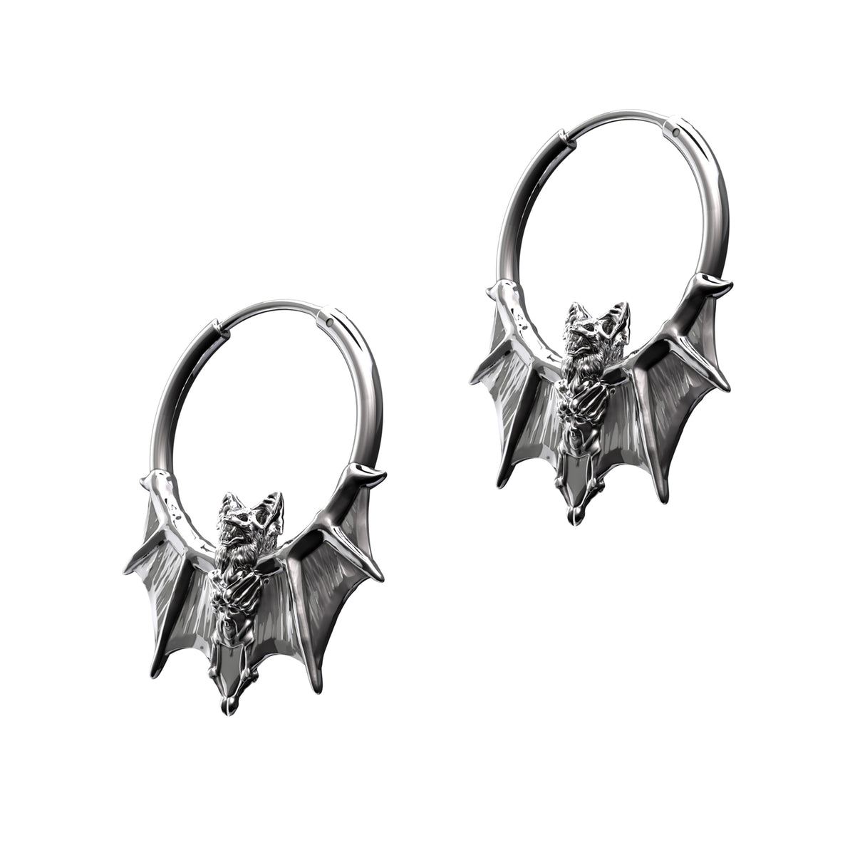 BAT HOOP EARRING