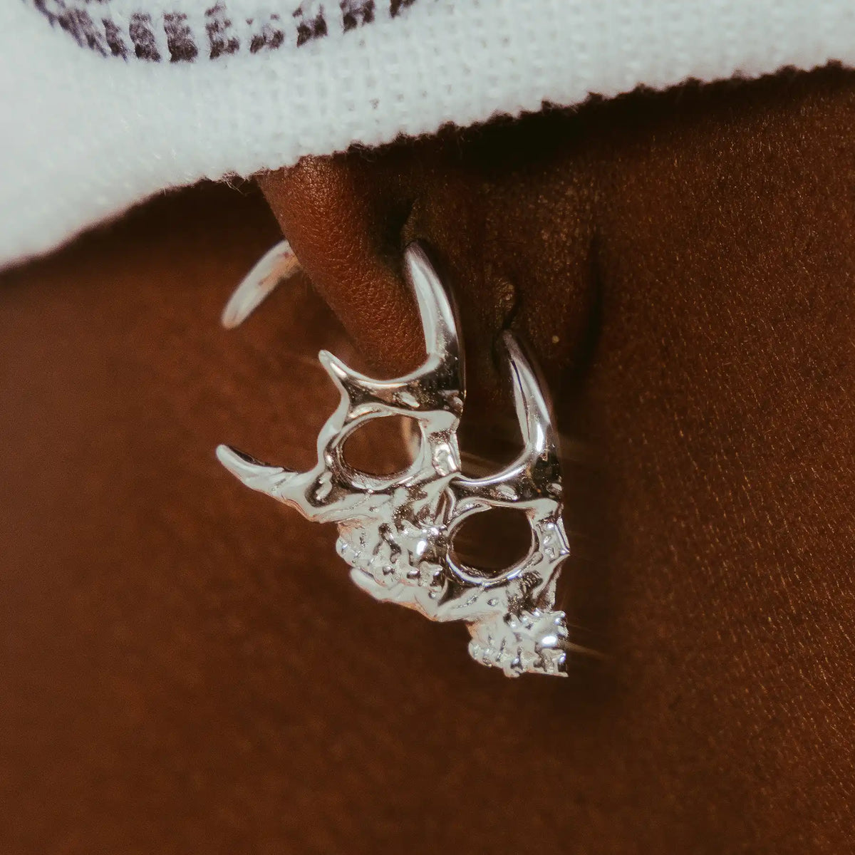 SKULL HOOP EARRINGS - Hard Jewelry™
