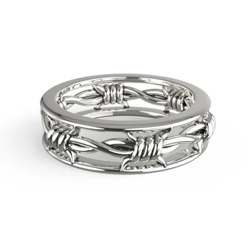 BARBED WIRE BAND RING