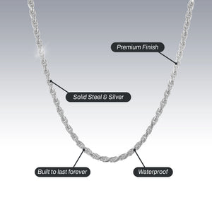 STERLING SILVER ROPE CHAIN